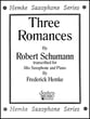 THREE ROMANCES ALTO SAX SOLO cover